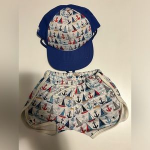 George Hats Sailboat Swim Bundle (swim hat and track shorts)